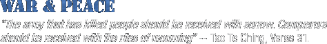 War & Peace